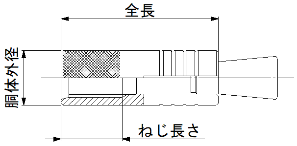 アンカー寸法イメージ